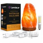 LANDSTER Sókristály Lámpa Természetes Rózsaszín Himalája Só Éjjeli Lámpa Asztali Lámpa Pakisztáni Salt Range Sókőből 2-3 kg