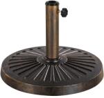 YAheetech Napernyőtalp 12 kg Súlyozott Erkély Kerti Napernyő Állvány Teraszra Kertbe 46x33 cm Bronz