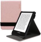 kwmobile Védőtok Pocketbook Touch Lux 4/5/Touch HD 3/Color (2020)/Vivlio Lux 5 e-olvasóhoz - Műbőr Flip Tok Állvánnyal - Rozé Arany