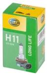 HELLA H11 Long Life izzó 12V 55W P14, 5s foglalat 3x hosszabb élettartam 3700K fehér fény 1 db dobozos kiszerelés