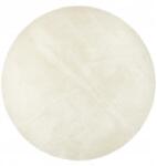 PASSUA Kerek szőnyeg 110 cm rövid sörtékkel Plush bézs krémszínű kör (5906909263841)