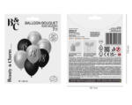 GoDan Set 7 baloane B&C, 18 ani, argintiu-negru, 30cm GD1793 Baloane Latex (GD1793)