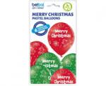 GoDan Set 6 baloane Merry Christmas rosu-verde 30 cm GD268 Baloane Latex (GD268)