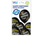 GoDan Set 6 baloane latex Happy Birthday to you D11, negru, 30 cm GD1812 Baloane Latex (GD1812)