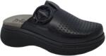 DR. FEET 21011 -es női Dr Feet bőr papucs - fekete (MDS-21011fekete)