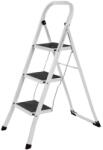 SongmicsHome Scarǎ pliabilă STEP, 3 trepte, max. 150 kg, alb/negru