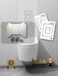  Rejtett pneumatikus Wc gomb fehér, Grohe LeAnKeramixPro kompatibilis (LeAnKeramixpro)