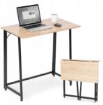 ModernHOME Összecsukható számítógépasztal 80x45 cm laptop asztal loft világos tölgy (TH-FD-6-16)