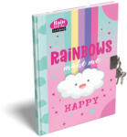  LizzySuli Kulcsos Emlékkönyv A/5 Sima 48 Lapos Keményfedeles Lollipop Rainbow (I7490225001)