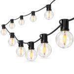Masterled Napelemes kerti LED fényfüzér 15m 15x E12 75lm 2700K melegfehér + távirányító IP44 Masterled (LVTSOL0630)