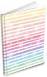 MFP Jegyzetfüzet, keményfedeles notesz A/6, 100 lapos, sima, színes csíkos (MFP-7501211) - mesescuccok