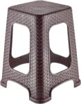 JHT Taburet, tip rattan, plastic, maro, 46 cm inaltime (rattantaburet)