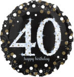 Amscan Balon din folie - Happy Birthday 40, 43 cm
