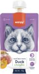 Wanpy Recompensa cremoasa pentru pisici Wanpy Tasty Meat, cu Rata si dovleac, 90g (WP87152)