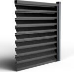 Top Profil Sistem Panou gard jaluzea Atlas Hi-Mat Ral 9005 Negru 130 CM X 104, 5 CM H (28484)