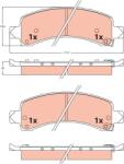 TRW set placute frana, frana disc TRW GDB2460 (GDB2460)