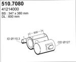 ASSO 510.7080 - Amortizor zgomot mijloc / spate - ASSO-510.7080 (ASSO5107080)
