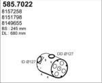 ASSO 585.7022 - Amortizor zgomot mijloc / spate - AMORTIZOR ZGOMOT MIJLOC-SPATE - compatibil 8157258 - ASSO-585.7022 (ASSO5857022)