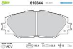 VALEO set placute frana, frana disc VALEO 610344 (610344)
