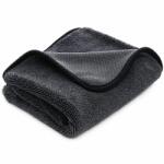 Flippy Prosop Auto din Microfibra Rasucita, Flippy, 600 GSM, Super Absorbant, Moale si Reutilizabil, pentru Uscare si Curatare Auto, 40 x 40 cm, Gri (167835)