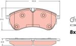 TRW Set Placute Frana, Frana Disc Gdb2362 Man Tge Vw Amarok/Crafter/Grand California (GDB2362)
