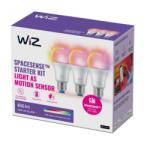 Philips 3 Becuri LED RGB inteligente WiZ Connected Colors A60, Wi-Fi, (000008720169075610)