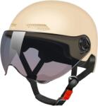 FIXATO Casca Protectie Bicicleta/Trotineta Electrica FIXATO, Viziera Detasabila, Usoara si Aerodinamica, Marime Universala 56-62 cm, Crem (casca-basic-2-crem)