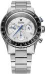 Nivada Grenchen Chronoking Mecaquartz Racing Grey - Inter. Bezel - Bracelet Flat Link + 5 ani garanție și cadou GRATUIT Ceas