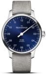 MeisterSinger N°03 38mm BM9908 - Curea din piele întoarsă gri + 5 ani garanție și cadou GRATUIT Ceas