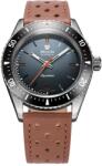 Nivada Grenchen Aquamar Grey - Brown Racing Strap + 5 ani garanție și cadou GRATUIT Ceas