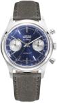 Vulcain Chronograph 70's - Albastru - Grey Leather + 5 ani garanție și cadou GRATUIT Ceas