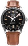 Vulcain Skindiver Nautique Black cu luminescență maro khaki - Brown Plain + 5 ani garanție și cadou GRATUIT Ceas