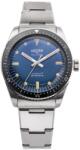 Vulcain Skindiver Nautique Blue cu Khaki Brown Lum - Steel Bracelet + 5 ani garanție și cadou GRATUIT Ceas