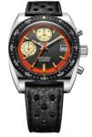 Nivada Grenchen Autochron Orange Automatic - Black Racing Strap + 5 ani garanție și cadou GRATUIT Ceas