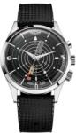 Vulcain Nautical Heritage - Black White Luminova - Black Carbon Leather Strap + 5 ani garanție și cadou GRATUIT Ceas