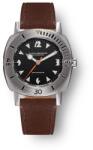 Nivada Grenchen Depthmaster Pacman White 14102A - Brown Leather + 5 ani garanție și cadou GRATUIT Ceas