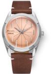 Nivada Grenchen Antarctic Spider Salmon No Date - Brown Leather White Stitching + 5 ani garanție și cadou GRATUIT Ceas