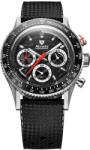 Nivada Grenchen Chronoking Mecaquartz Racing negru - Inter. Bezel - Black Rubber Tropic + 5 ani garanție și cadou GRATUIT Ceas