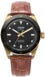 Vulcain Skindiver Nautique Bronze / Black - Brown Alligator + 5 ani garanție și cadou GRATUIT Ceas