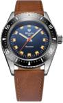 Nivada Grenchen Aquamar Blue - Brown Leather + 5 ani garanție și cadou GRATUIT Ceas