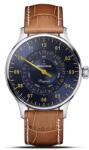 MeisterSinger Pangaea Day Date PDD917G - Curea din piele maro deschis + 5 ani garanție și cadou GRATUIT Ceas