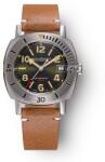 Nivada Grenchen Depthmaster Numerals - Brown Leather + 5 ani garanție și cadou GRATUIT Ceas
