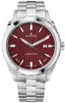 Edox Grand Ocean Date - Domn 53102-3M-ROUIN + 5 ani garanție și cadou GRATUIT Ceas