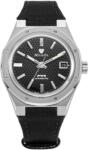 Nivada Grenchen F77 Black Date 69000A77 - Canvas Velcro Strap + 5 ani garanție și cadou GRATUIT Ceas