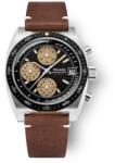 Nivada Grenchen Autochron Mecaquartz - Brown Leather White Stitching + 5 ani garanție și cadou GRATUIT Ceas