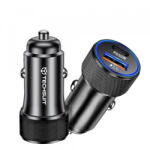 Techsuit Incarcator Auto Techsuit C2 VoltDuo, 30W, 3A, 1 x USB-A - 1 x USB-C, Negru (inc/372150)