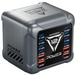  OEM Incarcator Statie OEM BK-127D, 280W, 5A, 4 x USB-A - 8 x USB-C, Gri (6608000909A)
