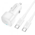 BOROFONE Incarcator Auto Cu Cablu USB-C Borofone BZ34A Cloud, 20W, 3A, 1 x USB-C, Alb (br/370025)
