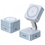 UGREEN Incarcator Retea Wireless UGREEN W752 2in1, 35W, 3A, 1 x USB-C, Albastru (inc/372375)