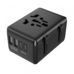 Techsuit Incarcator Retea Techsuit HHt204A Travel, 15W, 3A, 2 x USB-A - 2 x USB-C, Negru (inc/372293)